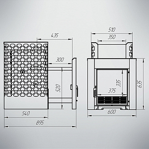 Варвара Грация 24 (удлиненная), банная печь