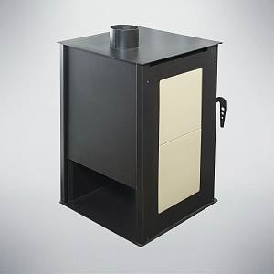 Печь-Камин Варвара "ГАРМОНИЯ 105 (ПЛИТКА)" (Стальная 3D футеровка)